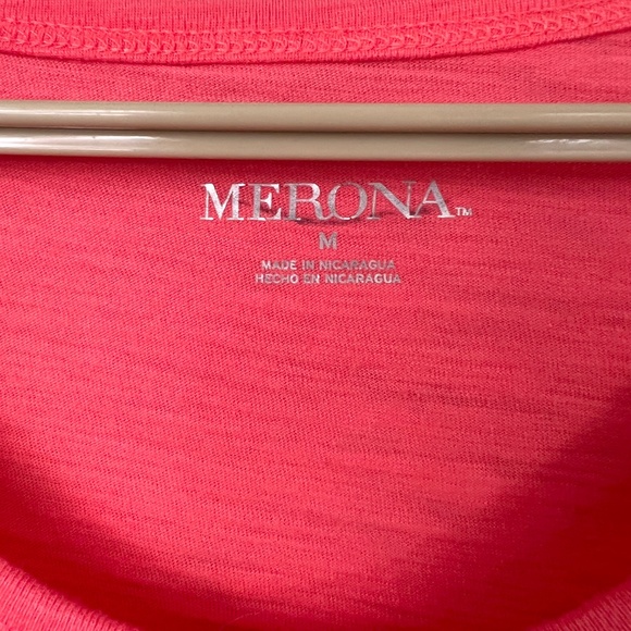 🔥2/$10 |•MERONA•| Pretty Coral Top Size Medium - Picture 3 of 7
